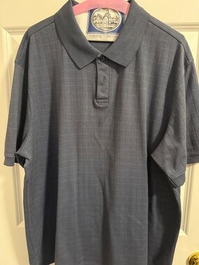 Haggar Men's Slate Blue Short Sleeve Polo